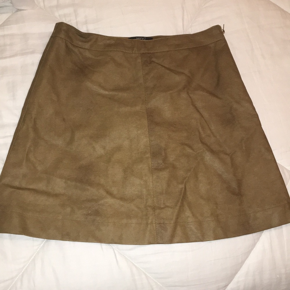 Brown suede skirt